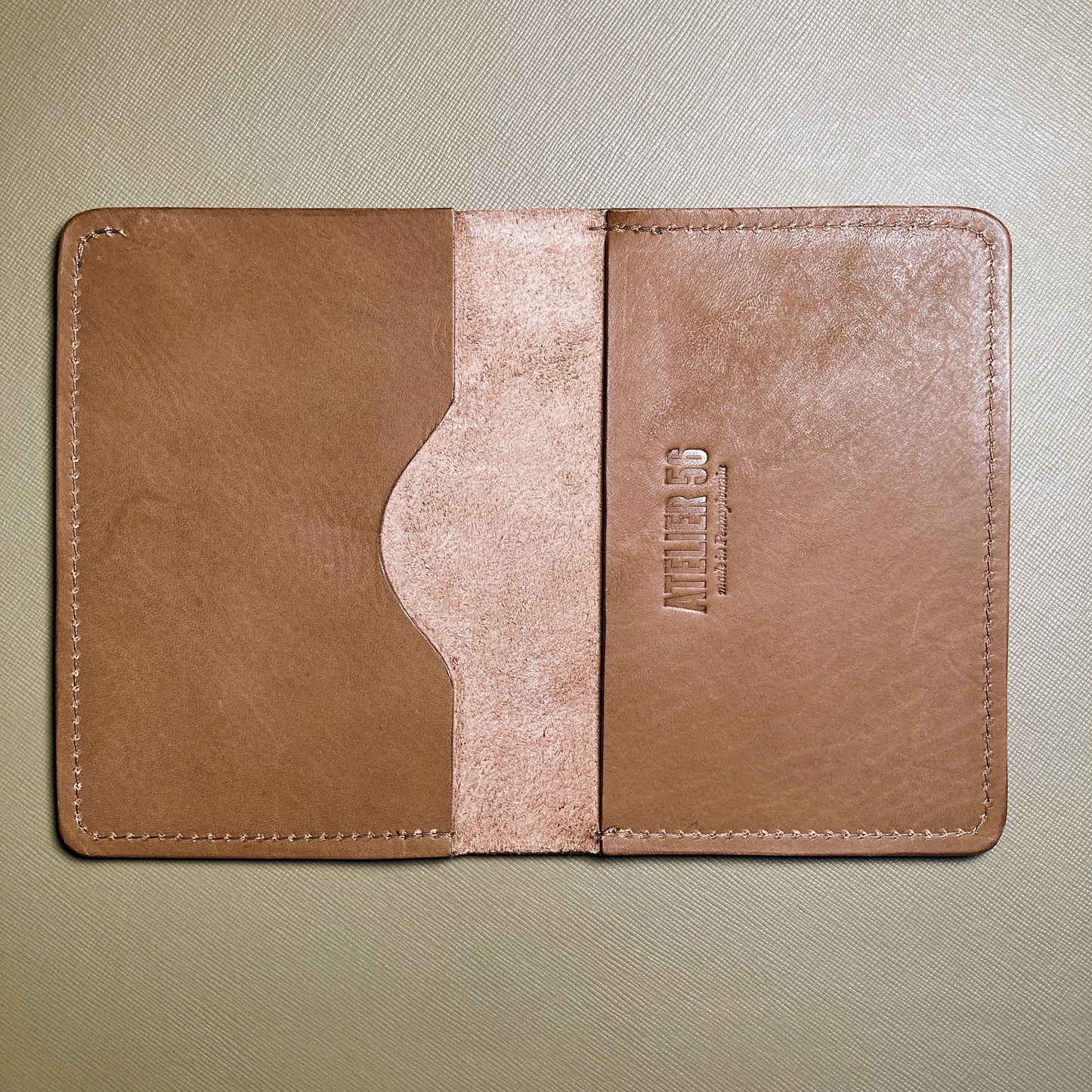 'Atelier 56' Leather Passport Holder