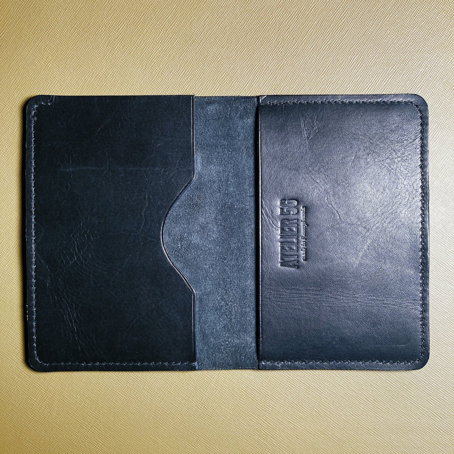 'Atelier 56' Leather Passport Holder